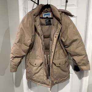 Vintage Down Coat Pacific Trail Men's Heavy Full Zip Coat Size XL Made in Korea